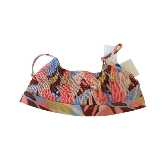 Roxy Girl's Rustic Brown Floraldelic Moonlight Story Athletic Swim Set Size 10 - Picture 8 of 11